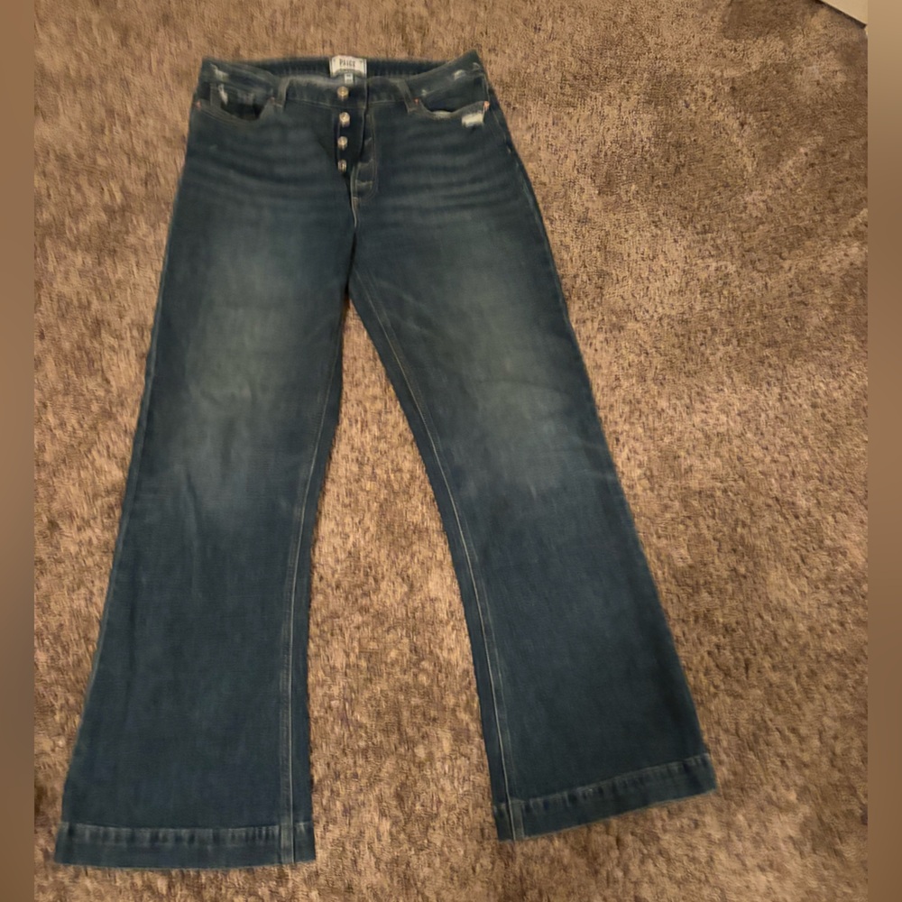 PAIGE Dark Blue Flare Jeans